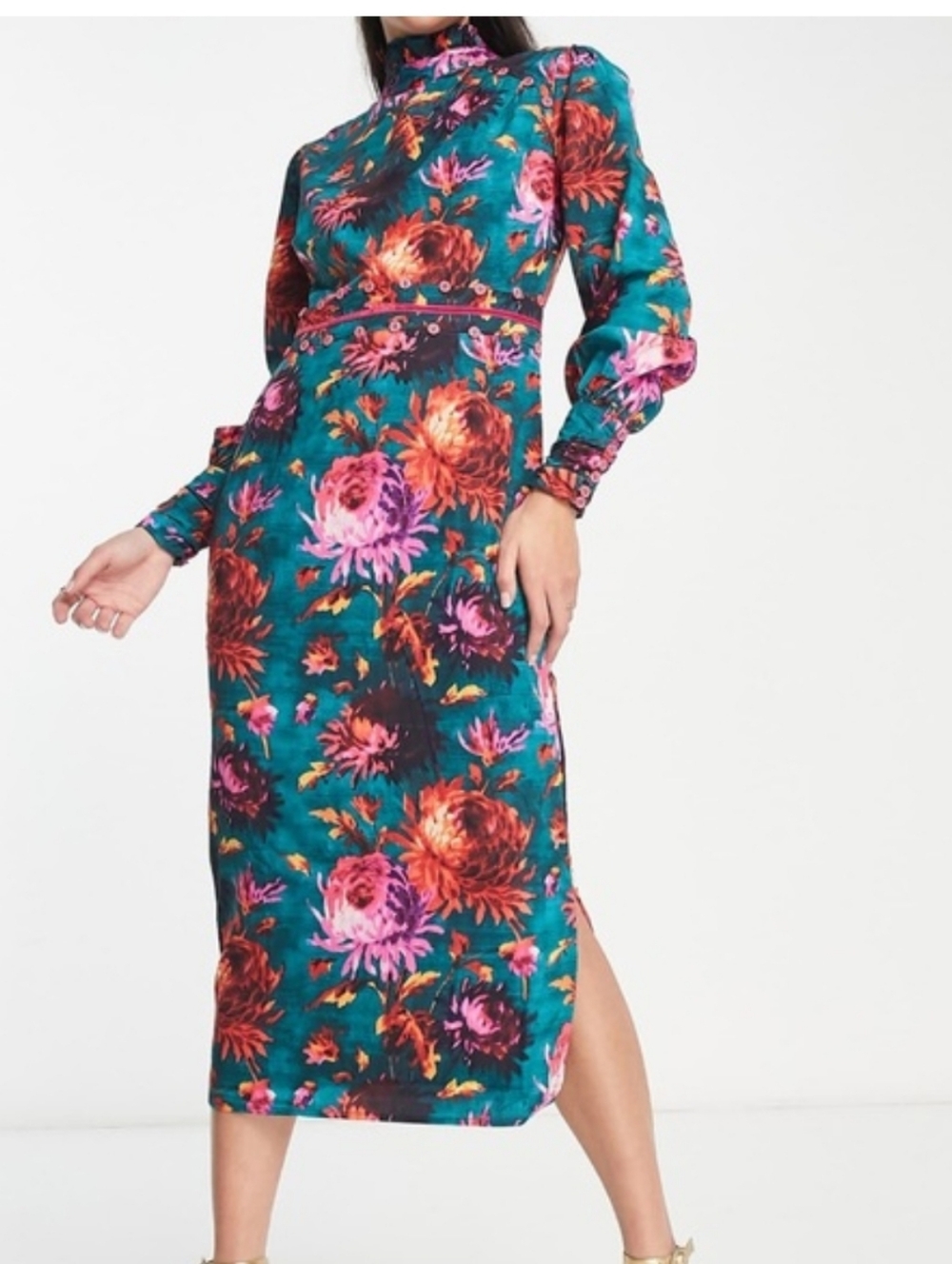 Hope and Ivy High Neck Midi Pencil Dress. Size 12. NWT